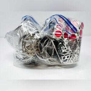 Vintage & Modern Silver Tone Mixed Metal Wearable Bracelet Jewelry Lot 1lbs